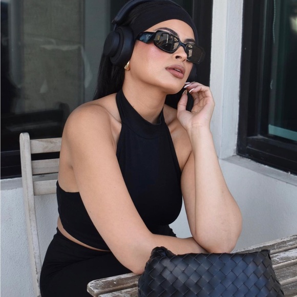 Authentic- New- PRADA Sunglasses SPR 17W Black - Picture 6 of 15